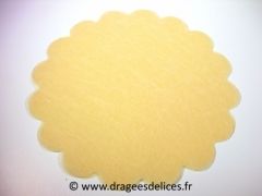 Rond de tulle pour dragées en polytulle Jaune