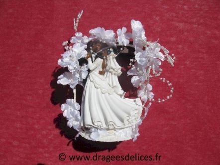 Couple de mariés noir 