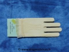 Gants filet extansible femme Ivoire