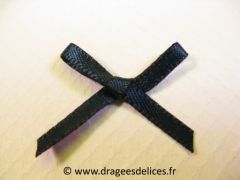 Petit noeud en satin Bleu marine
