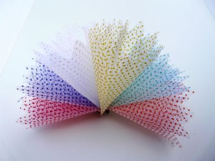 Lot de 10 tulles floqué plumetis pour dragées