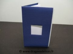 Menu collection carton ondulé impression dorure à chaud Bleu