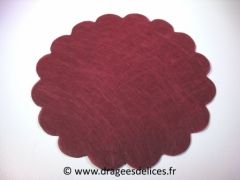 Rond de tulle pour dragées en polytulle Bordeaux