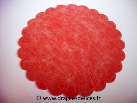 Rond de tulle pour dragées en polytulle : Tulle à dragées en polytulle pas cher pêche