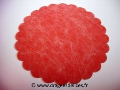 Rond de tulle pour dragées en polytulle Pêche