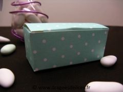 Mini ballotin vintage pour dragées ou chocolats Vert d