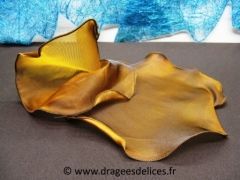 Voile brillant frou frou pour dragées Chocolat