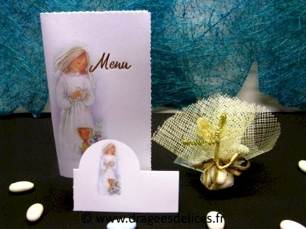 Menu communion fille en aube