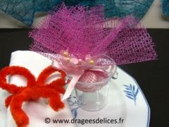 Petit seau à champagne pour dragées de mariage baptême et communion 
