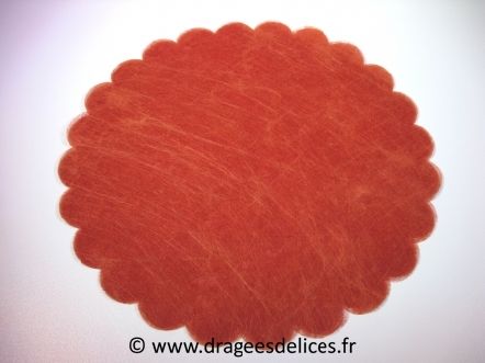 Rond de tulle pour dragées en polytulle : Tulle à dragées en polytulle pas cher rouille