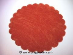 Rond de tulle pour dragées en polytulle Rouille