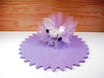 Voile cristal unis à dragées pas cher : Voile cristal unis à dragées pas cher parme