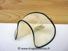 Tulle à dragées nid d′abeille en coton avec bord satin Vert