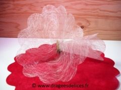 Tulle toile d′araignée à garnir de dragées Ecru