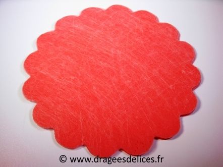 Rond de tulle pour dragées en polytulle : Tulle à dragées en polytulle pas cher saumon