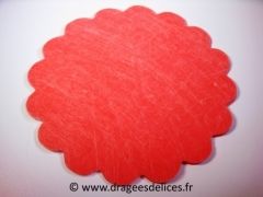 Rond de tulle pour dragées en polytulle Saumon