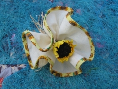 Fleur de tournesol pour décoration de contenants dragées et déco de serviette 