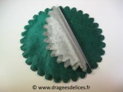 Voile brillant bicolore pour mariage baptême et communion Vert