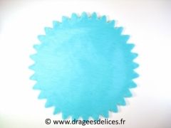 Voile cristal unis à dragées pas cher Turquoise
