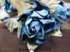 Fleur féerie pour décoration de boites et tulles de dragées Bleu
