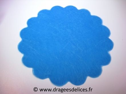 Rond de tulle pour dragées en polytulle : Tulle à dragées en polytulle pas cher bleu royal