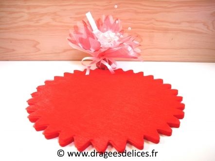 Voile cristal unis à dragées pas cher : Voile cristal unis à dragées pas cher rouge