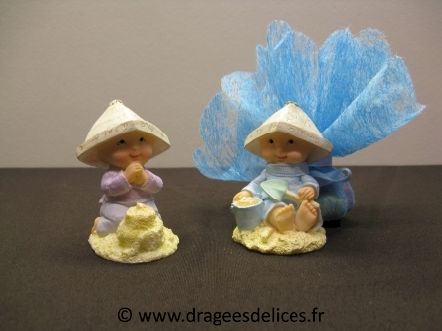 Sujet garçon ou fille pour décoration baptême Lulu à la plage 
