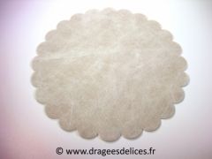 Rond de tulle pour dragées en polytulle Beige