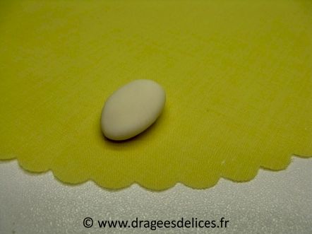 Tulle en coton pour thème nature à bord festonné : Tulle coton pour dragées jaune