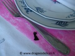 Set de table en intissé Fuchsia