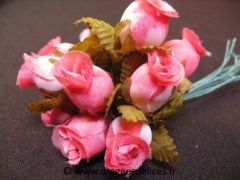 Bouton de rose pour décoration de tulles mariage baptême et communion Vieux rose