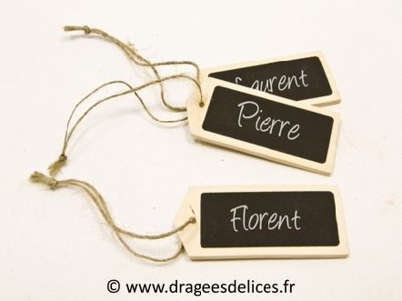 Ardoise en bois marque place