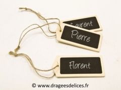 Ardoise en bois marque place Naturel