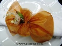 Noeud en organza Orange