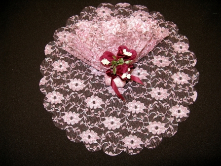 Tulle en dentelle fleur pour mariage, baptême et communion