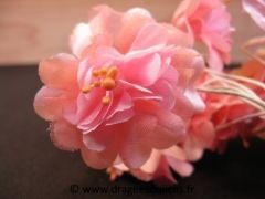 Fleur ouverte pour décoration de tulle à dragées  Rose