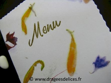 Menu fleur et fougère