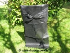 Décor de chaise en intissé Noir