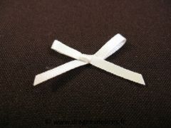 Petit noeud en satin Blanc