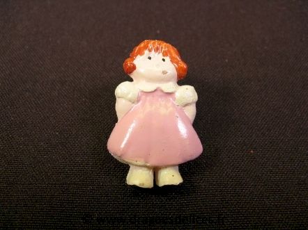 Petite fille à coller pour décoration de boites de dragées : Petite fille à coller en robe rose pour décoration de boites de dragées