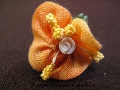Fleur Coralie pour décoration de tulles et boites dragées Orange