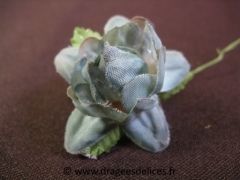 Pivoine pour décoration de boite et tulle de dragées Bleu