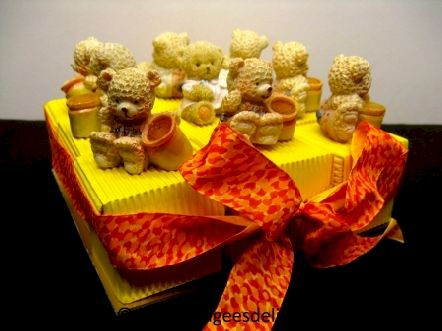 Gâteau les petits oursons pour baptême ou anniversaire