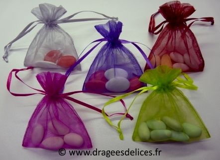 Sac en organza pas cher pour mariage baptême et communion