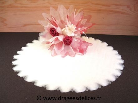 Voile cristal unis à dragées pas cher : Voile cristal unis à dragées pas cher écru