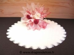 Voile cristal unis à dragées pas cher Ecru