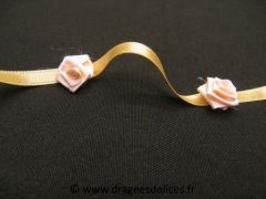 Guirlande de table en satin Saumon