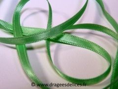 Ruban satin unis Vert pistache