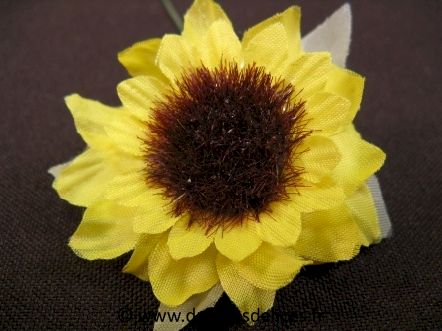 Fleur de tournesol pour décoration de rond de tulle dragées : Fleur de tournesol pour décoration de rond de tulle dragées