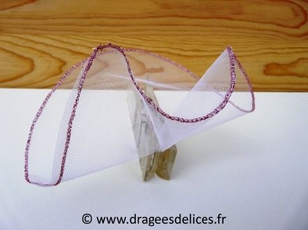 Lot de 10 tulles bord fil brillant pour mariage baptême et communion